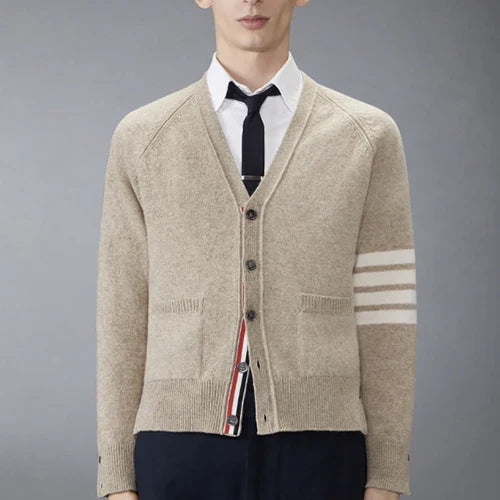 톰브라운 셰틀랜드 울 사선 가디건 베이지/카키 · 서** 고객님