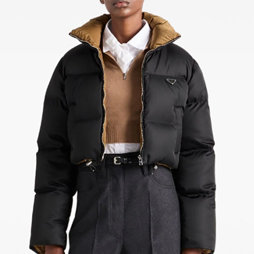 프라다 리나일론 크롭 패딩 자킷