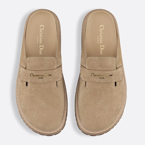 디올 보이 뮬 스웨이드 베이지