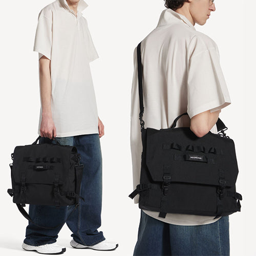 발렌시아가 라지 아미 메신저백 블랙