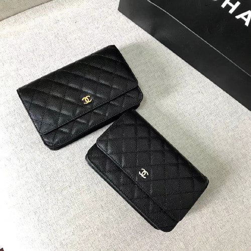 샤넬 미니 WOC캐비어 블랙