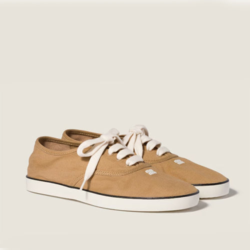 미우미우 드릴 스니커즈 카멜