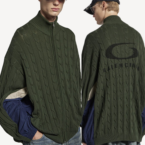 발렌시아가 하이브리드 재킷 카키