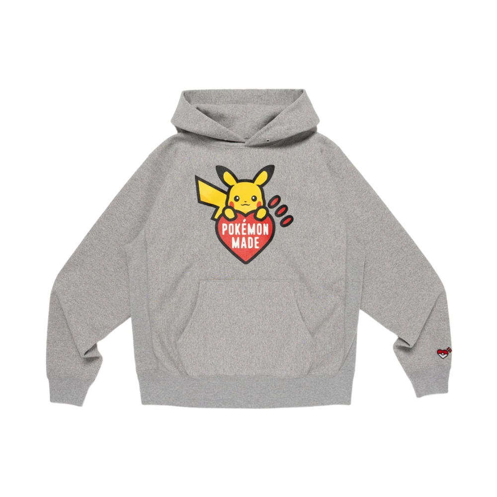 (국내배송, 당일출고) 휴먼 메이드 X 포켓몬 메이드 헤비웨이트 후드 티셔츠 그레이 (BTS RM 착용)