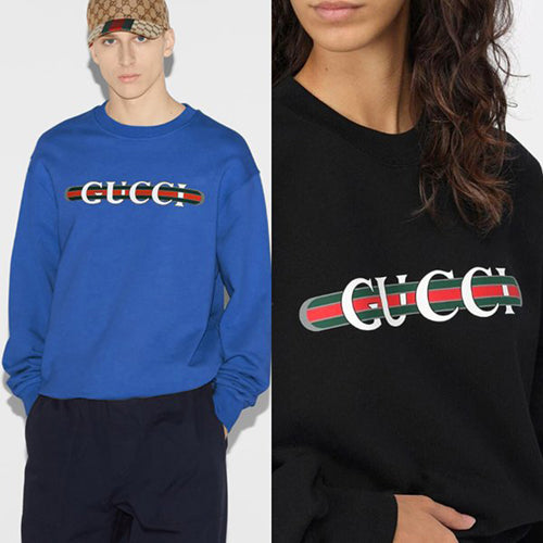 (국내배송) 구찌 삼선로고 프린팅 맨투맨 ~4Color~