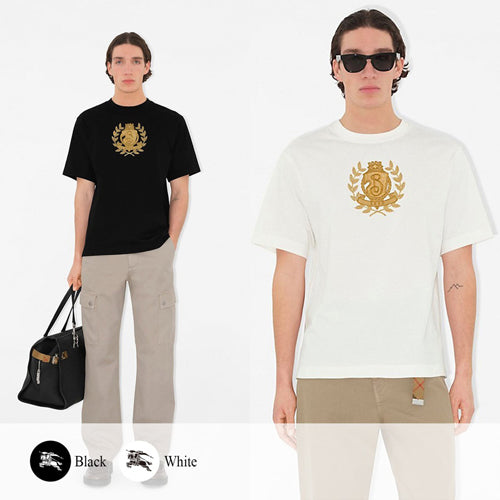 (국내배송, 당일출고) 버버리 B 크레스트 자수 반팔 티셔츠 ~2Color~