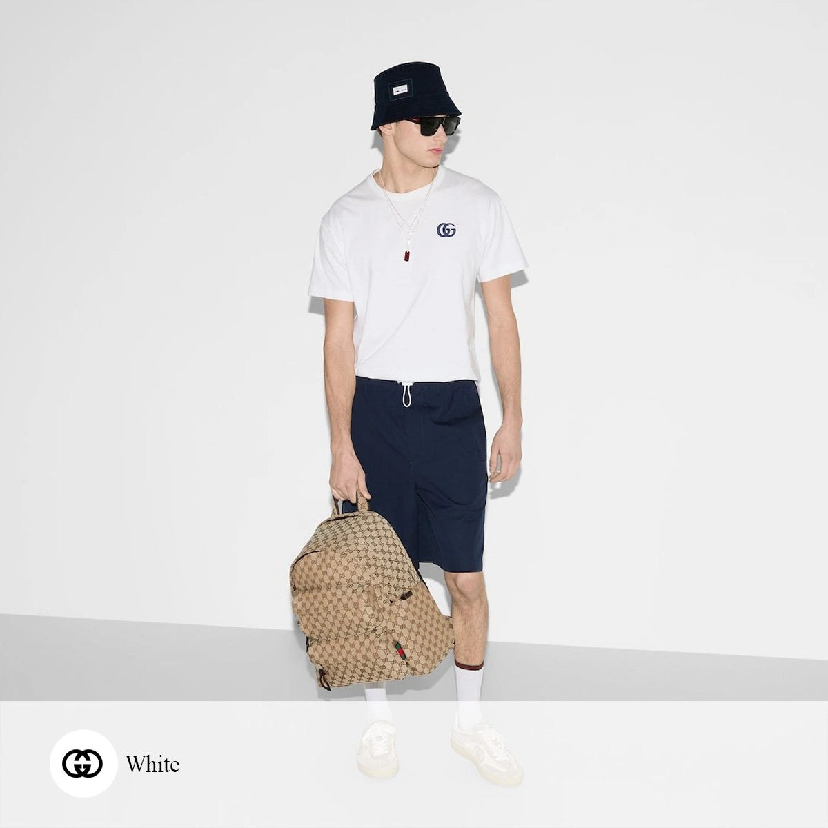 (국내배송, 당일출고) 구찌 더블 G 로고 자수 반팔 티셔츠