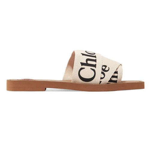 끌로에 Woody logo-print canvas slides (2color)-재입고!!- · 엄** 고객님