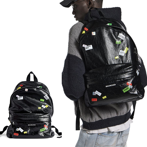발렌시아가 익스플로러 백팩 블랙/멀티컬러