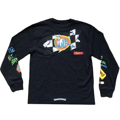 크롬하츠 매티 보이 섹스 레코드 링크 롱슬리브 티셔츠 블랙