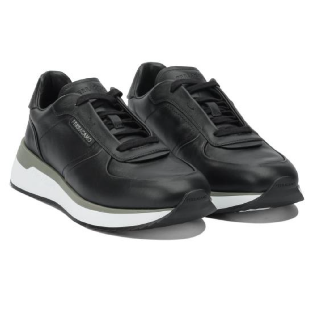 페레가모 레더 스니커즈 블랙