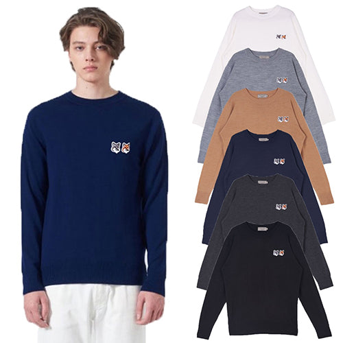 (국내배송) 메종키츠네 더블패치 니트 재입고!!  ~6Color~