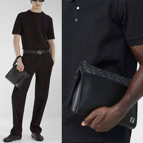 펜디 FF 스퀘어 클러치 블랙