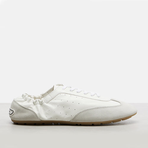 생로랑 루이스 스웨이드 트리밍 스니커즈 화이트