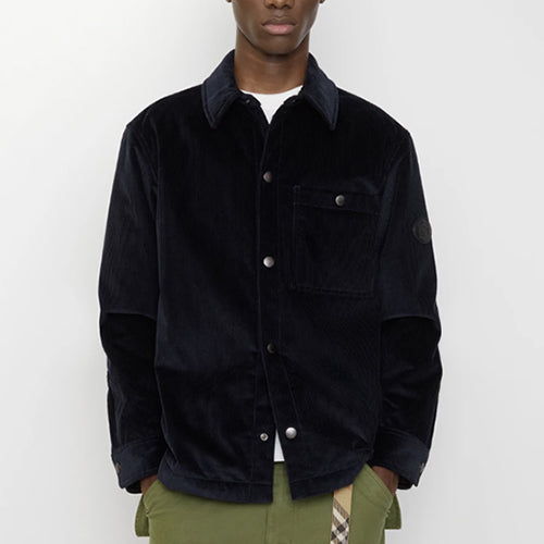 버버리 코듀로이 오버셔츠 네이비