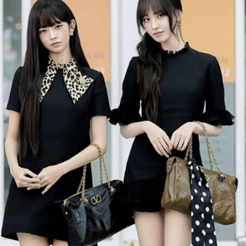 발렌티노 가라바니 판테아 쉐브론 패턴 숄더백 브라운 (장원영착용)