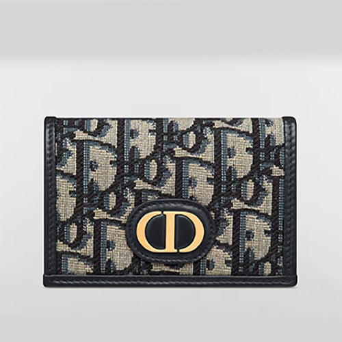 디올 30 몽테뉴 글리신 지갑 블루