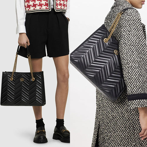 구찌 GG 마몽 미디엄 토트백